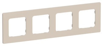 Рамка 4-м СП FLITE РУ-4-К-ФлЛ льняной IEK FI-M42-32-20-K88