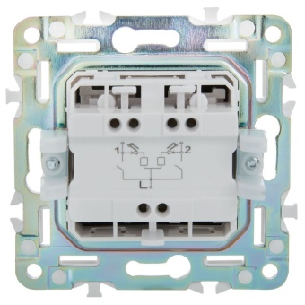 Выключатель 2-кл. SKANDY 10А SK-V04G графит IEK SK-V20-0-10-K53