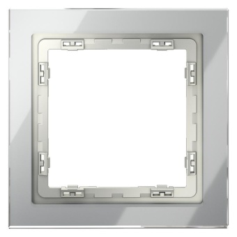 Рамка 1-м S70 стеклян. сталь Voltum VLS110105