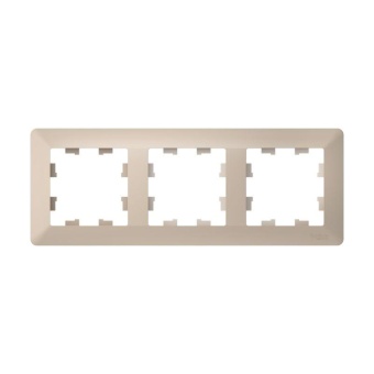 Рамка 3-м AtlasDesign Air песочн./дым. бел. SE ATN221203