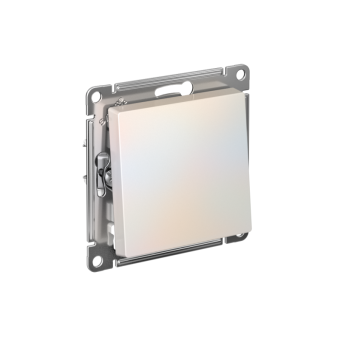 Выключатель 1-кл. СП AtlasDesign 10А IP20 (сх. 1) 10AX с самовозвратом механизм жемчуж. SE ATN000415