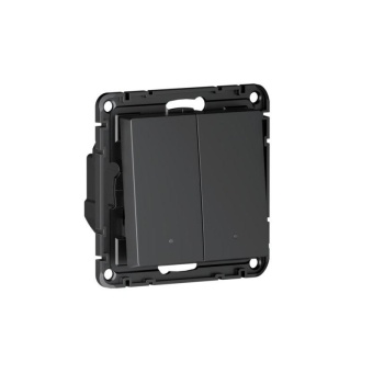 Выключатель 2-кл. AtlasDesign Smart 10А (сх. 5) L+N с подсветкой Zigbee механизм карбон SE ATN001053Z