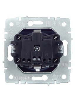 Розетка 1-м СП BRITE РС11-1-0-БрМ 16А с заземл. без защ. шторки механизм маренго IEK BR-R11-16-K35