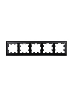 Рамка 5-м BRITE РУ-5-Бр хром/черн. IEK BR-M52-12-2-K23