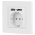 Розетка 1-м СП Accent 6-410-01М 16А IP20 250В P+E Schuko защ. шторки + 2хUSB бел. матов. Intro Б0063691 Розетка 1-м СП Accent 6-410-01М 16А IP20 250В P+E Schuko защ. шторки + 2хUSB бел. матов. Intro Б0063691