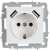 Розетка BRITE РЮш10-1-БрАБ 16А с USB A+A 2.1А с заземл. защ. шторки механизм арктич. бел. IEK BR-R14-16-U21-D21-K91