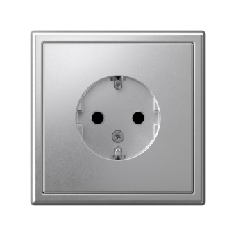 Розетка ArtGallery 16А с заземл. защ. шторки механизм алюм. SE GAL000345