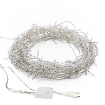Гирлянда светодиодная "Твинкл Лайт" 15м 120LED бел. 6.9Вт IP20 провод ПВХ прозр. Neon-Night 303-195