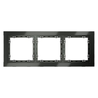 Рамка 3-м S70 стеклян. титан Voltum VLS110306