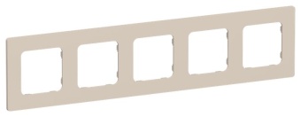 Рамка 5-м СП FLITE РУ-5-К-ФлЛ льняной IEK FI-M52-32-20-K88