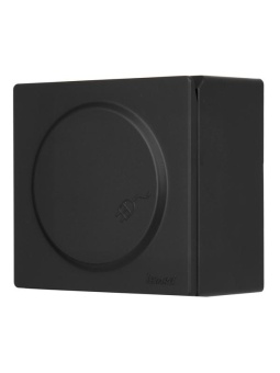 Розетка 1-м ОП LETO с заземл. с крышкой LETO ПБТ черн. бархат LEZARD 752-4200-123B