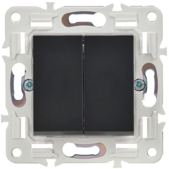 Выключатель проходной 2-кл. SKANDY 10А SK-V05Bl черн. IEK SK-V22-0-10-K02