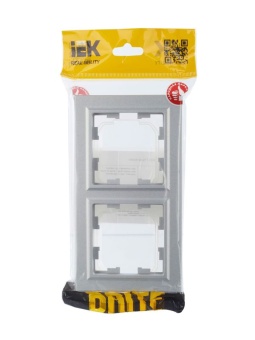 Рамка 2-м IP44 BRITE РУ-2-БрА-44 алюм. IEK BR-M22-44-K47