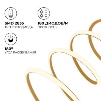 Лента светодиодная для бани и сауны ЭКО 24В 14.4Вт/м smd2835 IP68 1200лм/м 3000К (уп.5м) OGM LSE-297