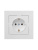 Розетка 1-м СП Vesna с заземл. ПБТ механизм бел. LEZARD 742-0288-122B