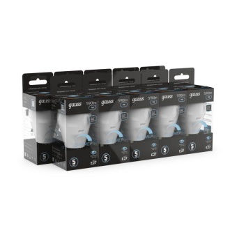 Лампа светодиодная Black 7Вт P45 шар 4100К нейтр. бел. E27 590лм диммир. GAUSS 105102207-D