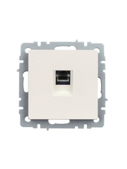 Розетка компьютерная СП RJ45 кат.5E BRITE РК10-БрЖ механизм жемчуж. IEK BR-K10-1-K36