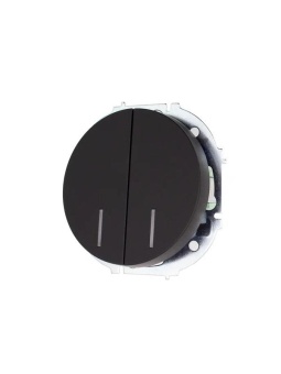 Выключатель 2-кл. СП OSEN 10А IP20 с подсветкой механизм черн. бархат LEZARD 743-4288-112