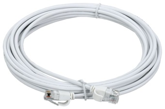 Патч-корд кат.5E UTP LSZH 3м slim колпачок с язычком бел. ITK PC08-C5EUL-3M-SL-WT