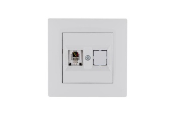 Розетка компьютерная CAT 5+гнездо Karea RIZZ бел. Makel 88001035