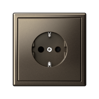 Розетка ArtGallery 16А с заземл. со шторками быстрозажим. клем. механизм мокко SE GAL000645S