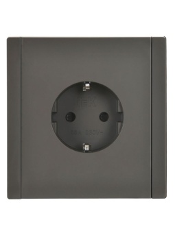Розетка СП FORTE&PIANO FP315 16А с заземл. защ. шторки винт. крепл. сер. IEK FP-R14-16-K03