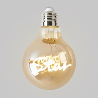 Лампа светодиодная филаментная Loft 271 G80 3Вт 2400К E27 Voltega 8583