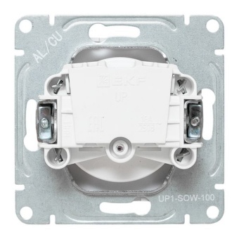 Розетка СП Эпика 16А без заземл. без шторок механизм бел. EKF UP1-SOW-100