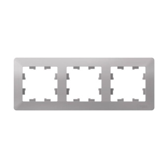 Рамка 3-м AtlasDesign Air алюм./дым. черн. SE ATN220303