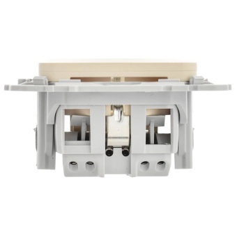 Розетка СП FLITE РС11-1-ФлСл 16А с заземл. без защ. шторок безвинтовое крепление механизм сливочный IEK FI-R11-16-1-K86