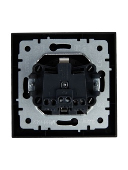 Розетка СП BRITE РСР14-1-0-БрЧ 16А в сборе с заземл. защ. шторки черн. IEK BR-R14-16-K02-F