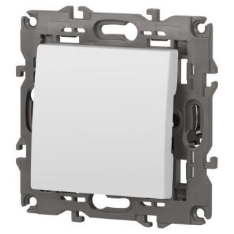 Выключатель 1-кл. СП Elegance 14-1101-01 10А IP20 250В 10AX механизм бел. Эра Б0034207