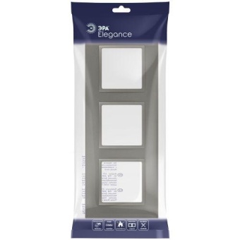 Рамка 3-м Elegance 14-5013-16 Classic для розеток и выключателей титан Эра Б0065827