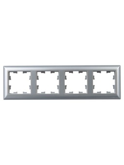 Рамка 4-м BRITE РУ-4-Бр алюм./алюм. IEK BR-M42-12-K47