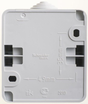 Выключатель 1-кл. ОП Этюд 10А IP44 10AX с подсветкой сер. SE BA10-045C