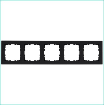 Рамка 5-м G-Classic черн. матов. soft touch Jasmart G1005PB