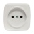 Розетка 1-м ОП Минск 10А IP20 без заземл. бел. Basic EKF EGR10-022-10