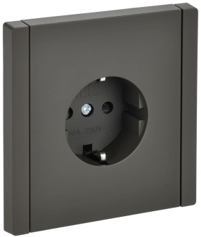 Розетка СП FORTE&PIANO FP315 16А с заземл. защ. шторки винт. крепл. сер. IEK FP-R14-16-K03