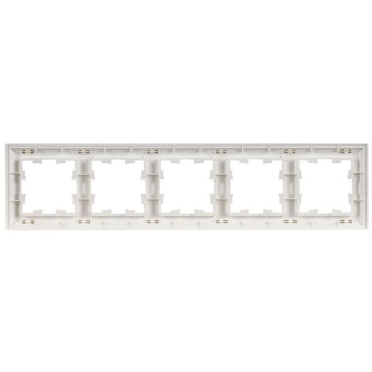 Рамка 5-м BRITE РУ-5-БрАБ арктич. бел./бел. IEK BR-M52-12-K91