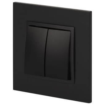 Переключатель 2-кл. СП Elegance 14-1106-05 10А IP20 250В 10AX механизм антрацит Эра Б0034247