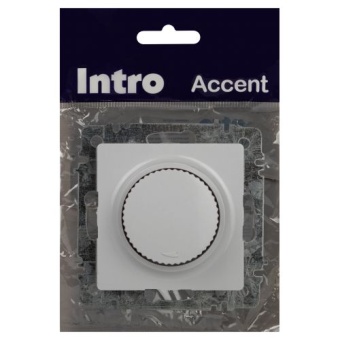 Светорегулятор поворотный СП Accent 6-401-01 600Вт 230В IP20 бел. Intro Б0063668