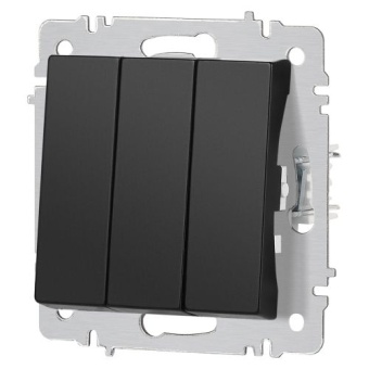 Выключатель 3-кл. СП Accent 6-106-05 10А IP20 250В AL/CU антрацит Intro Б0063540