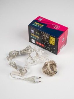 Гирлянда "Занавес" ICLLDM300W-C 300LED LED 3х3м 8режимов IP20 бел. SHLights 4690601054357