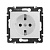 Розетка 1-м СП Valena 16А IP21 230/250В 2P+E с заземл. защ. шторки на винтах механизм бел. Leg 774421