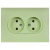 Розетка 2-м SKANDY 10А без заземл. без защ. шторок в сборе SK-R10G мятный IEK SK-R20-10-K06-F