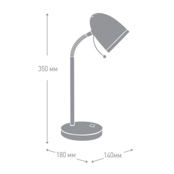 Светильник KD-308 C03 настол. база 230В 40Вт E27 серебр. Camelion 11478