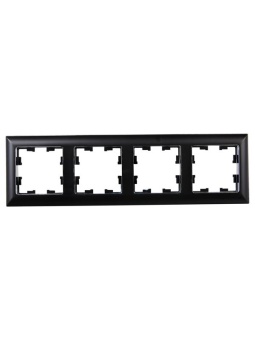 Рамка 4-м BRITE РУ-4-Бр хром/черн. IEK BR-M42-12-2-K23