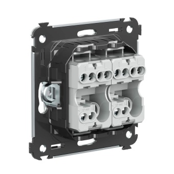 Переключатель 2-кл. 2мод. СП Avanti "Закаленная сталь" 16А сер. DKC 4404114