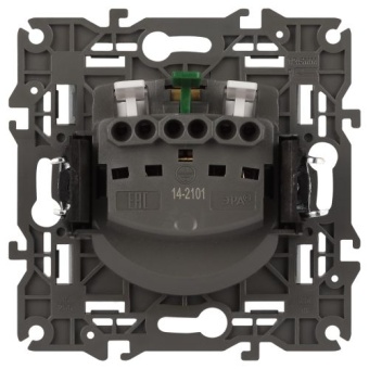 Розетка Elegance 14-2101-16 16А 250В 2P+E Schuko титан Эра Б0065802