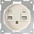 Розетка компьютерная + телефонная 2-м СП Florence RJ45 + RJ11 кат.5E механизм беж. (1E20801301) OneKeyElectro 2172794